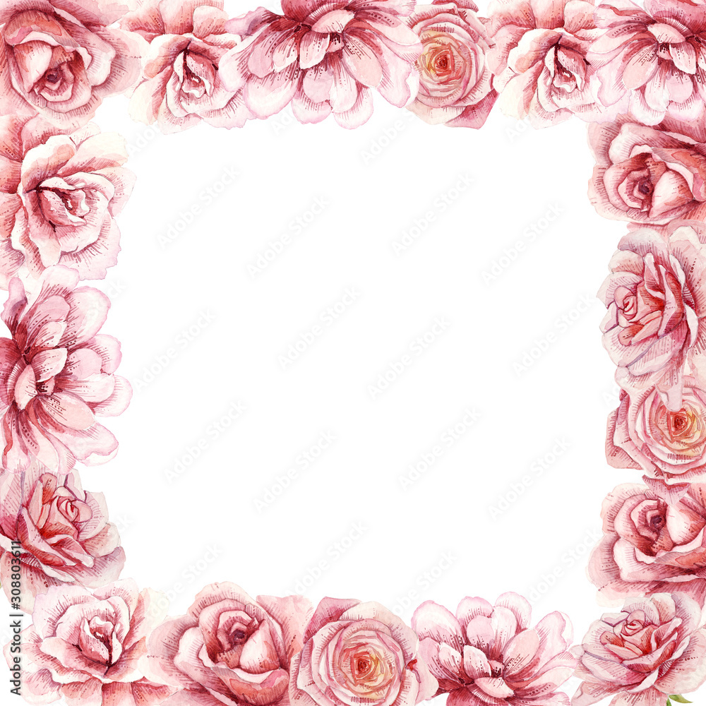 custom made wallpaper toronto digitalWatercolour valentine's day, great design for any purposes. Love heart frame. Romantic lettering. Text background. Sketch greeting card template with pink valentine's day for decorative design.