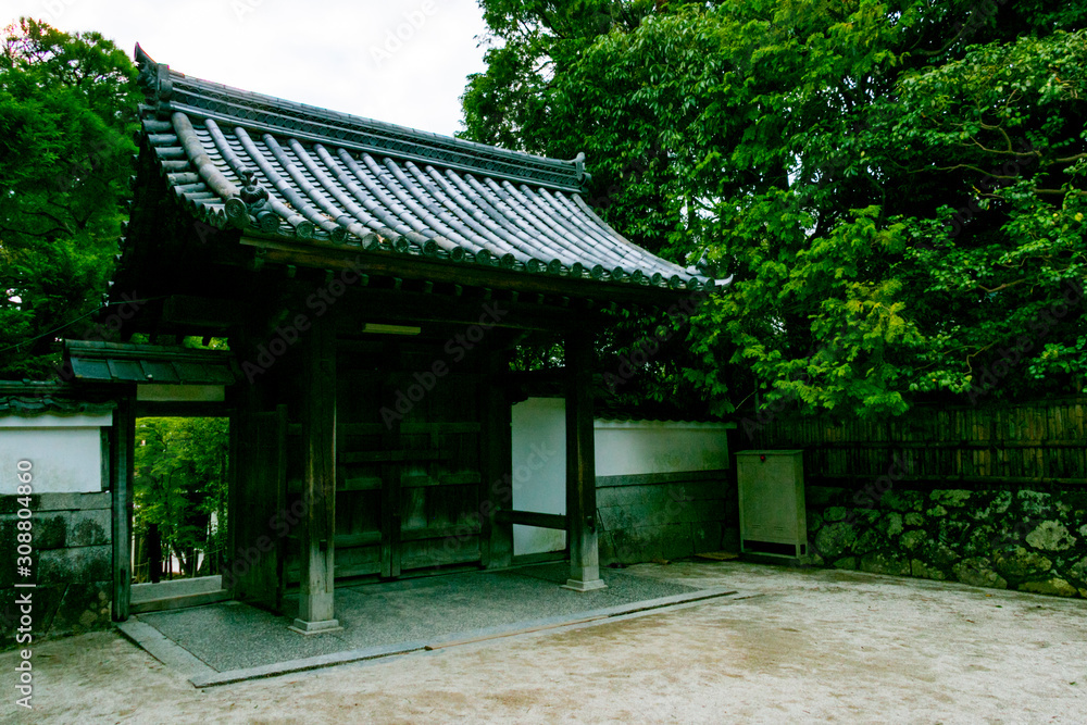 The gate which is the entrance of Ginkakuji. Sakyo-ku, Kyoto, Japan