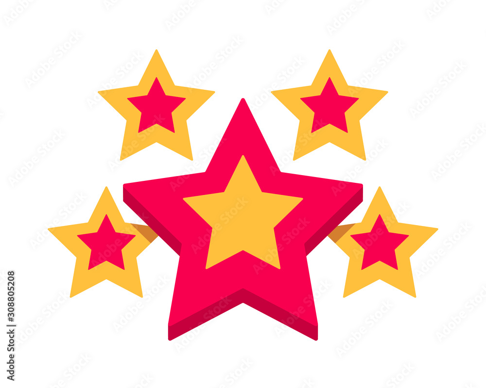 Set of trendy retro star shapes. Best-selling sticker, price tag, quality label. Set of trendy retro star shapes. Best-selling sticker, price tag, quality label.