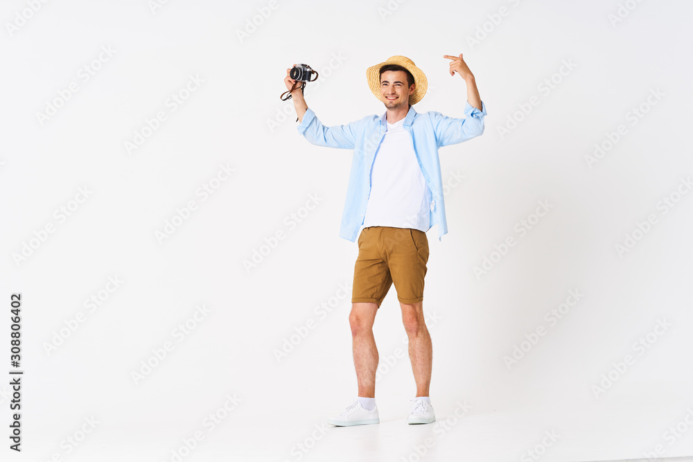 boy running on white background boy running on white background
