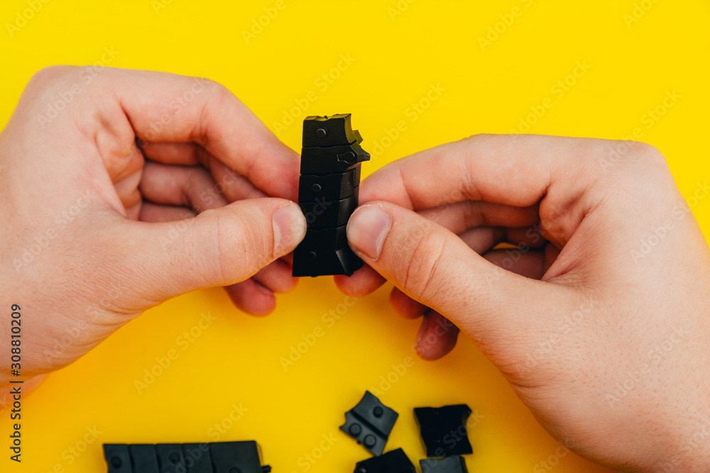 Fototapeta premium assemble handgun from the parts