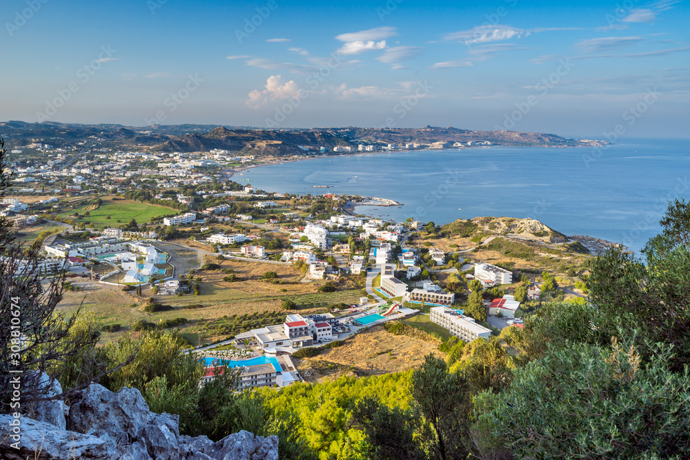 Obraz premium Faliraki na greckiej wyspie Rodos Grecja Europa