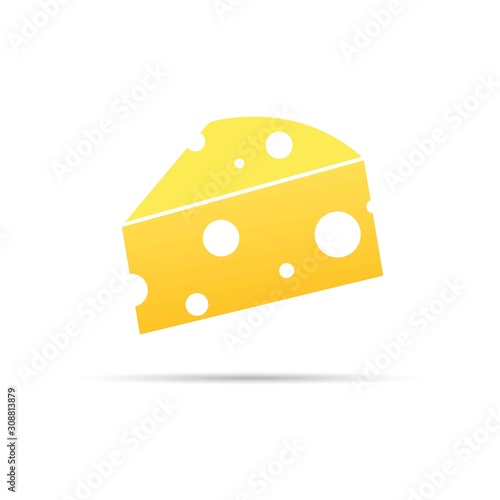 cheese icon. slice of cheese in the cut. Vector illustration