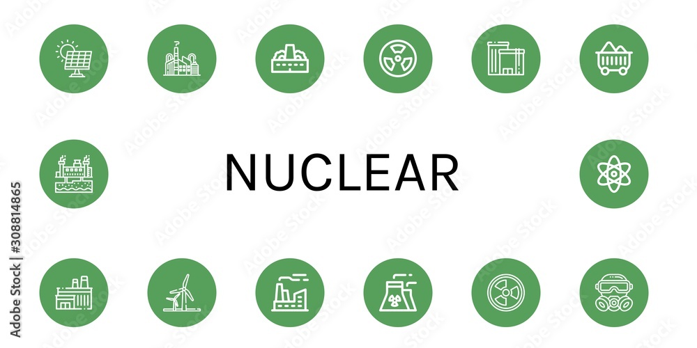 nuclear icon set nuclear icon set