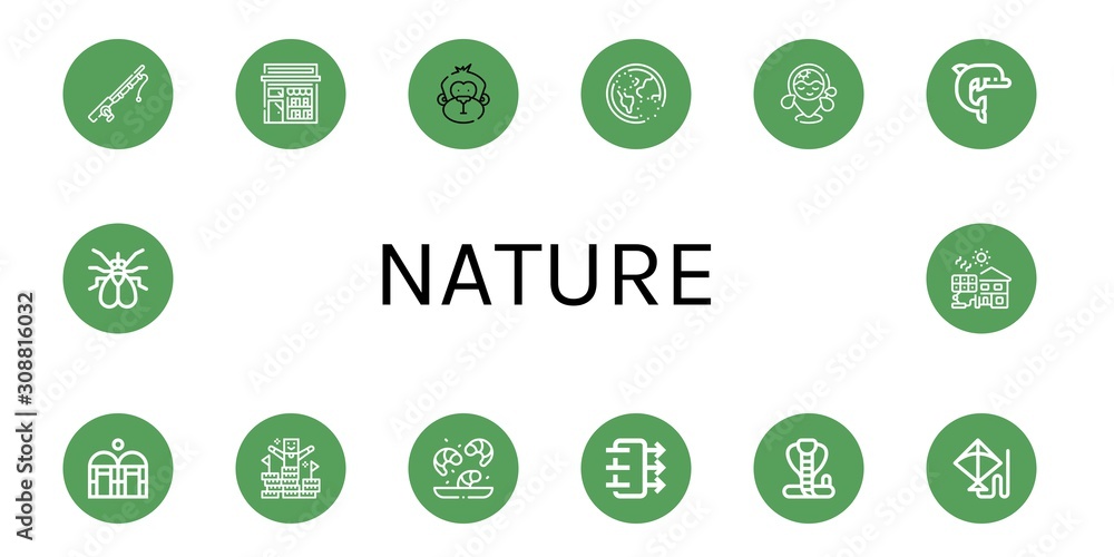nature icon set nature icon set
