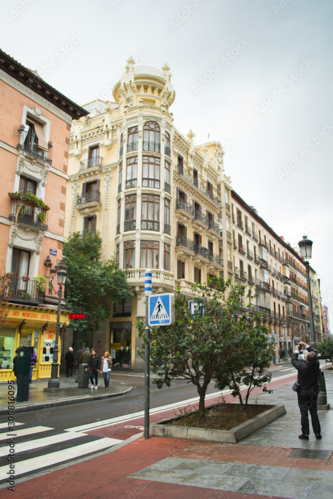 The architecture of the old city. Madrid, Spain