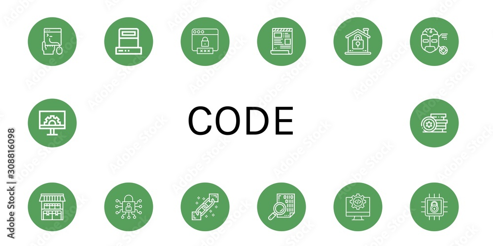 code icon set code icon set