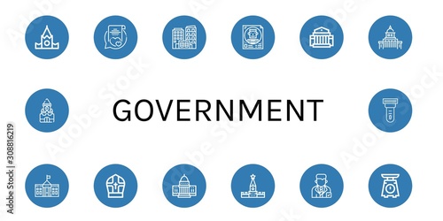 Set of government icons