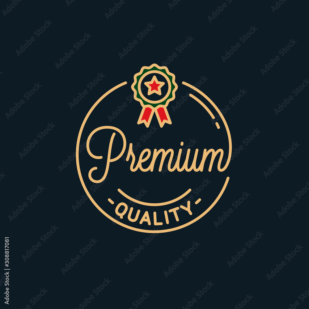 Premium quality logo. Round linear of Best product