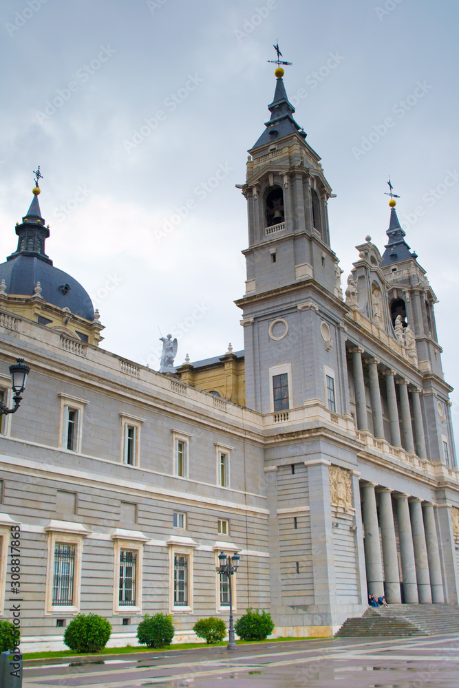 Majestic cathedral of Almudena, Madrid, Spain.