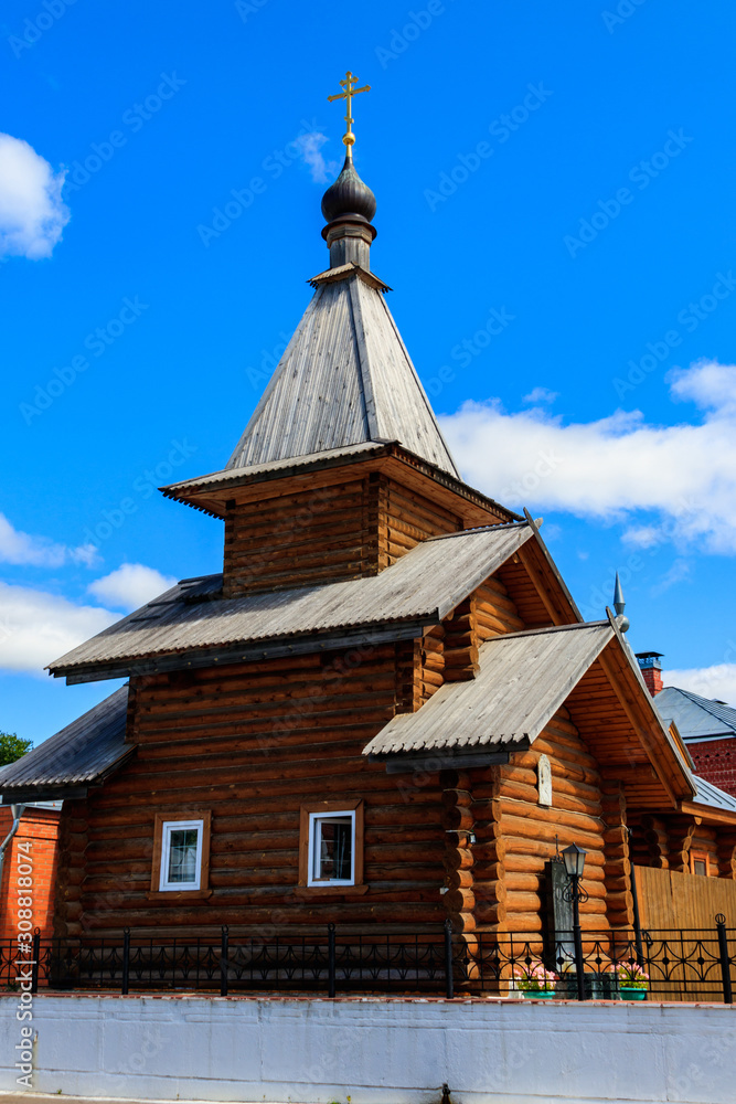 Fototapeta premium Wooden church in Holy Trinity convent in Murom, Russia