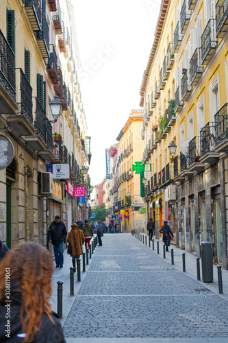 Streets of Madrid, Spain.