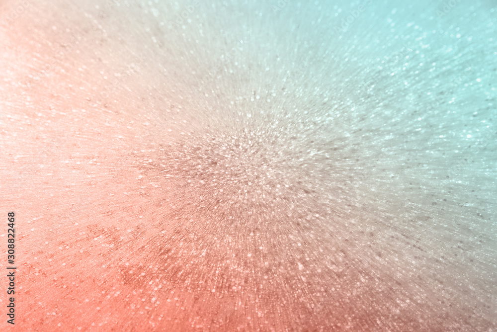 Classic orange and teal glitter background with zoom effect - abstract texture Classic orange and teal glitter background with zoom effect - abstract texture