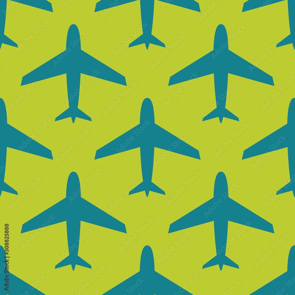 airplane, vector seamless pattern, Editable can be used for web page backgrounds, pattern fills