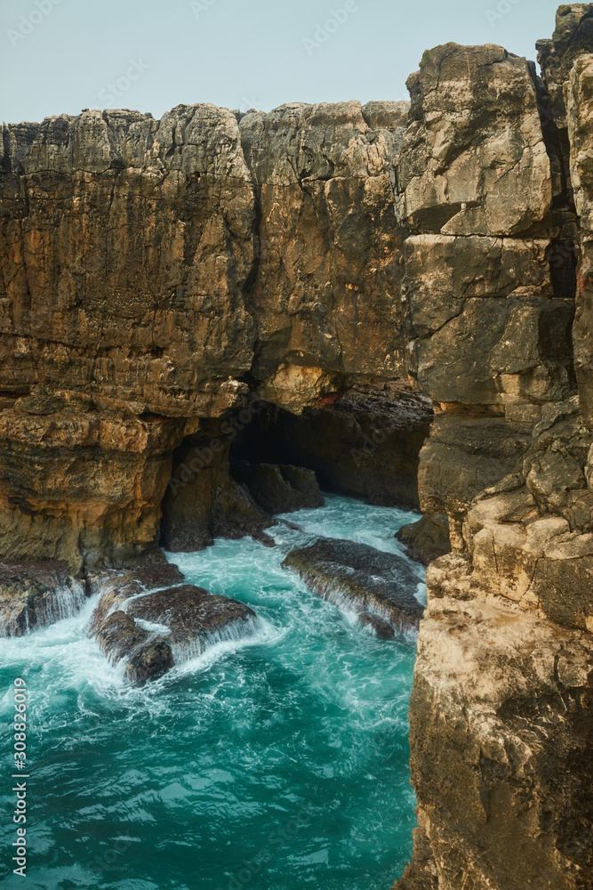 waterfall in mountains