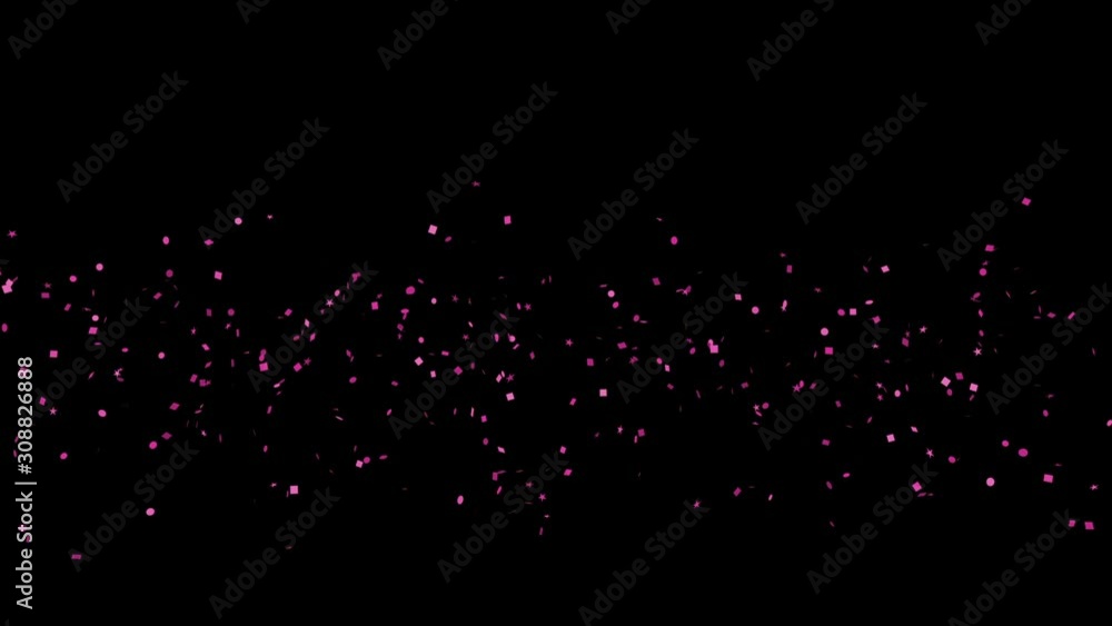 Moving 3D Confetti Animation for Party, Celebrations. Alpha Matte Channel Video. Moving 3D Confetti Animation for Party, Celebrations. Alpha Matte Channel Video.