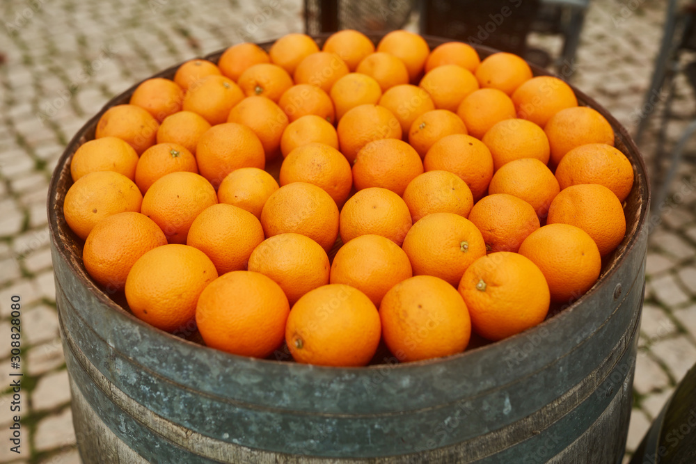 oranges in a basket