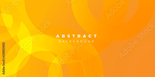 Fresh Orange Yellow Circle Line Abstract Background Presentation Vector Illustration