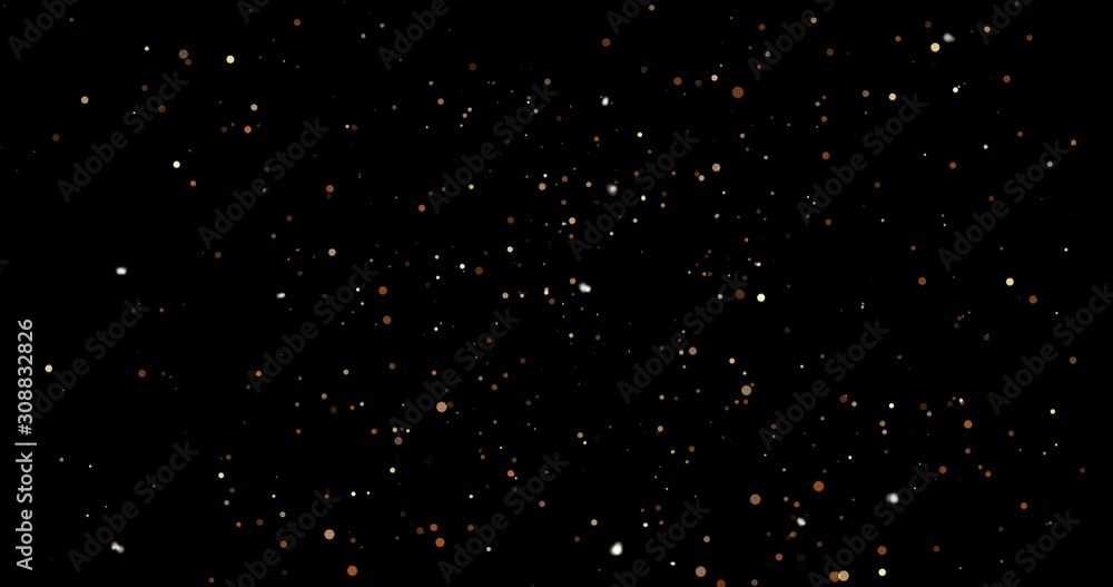 Flying dust particles on a black background Flying dust particles on a black background