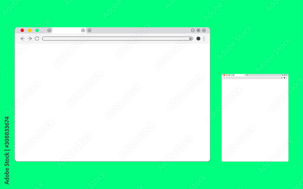Simple white Web browser window with a green background. Simple white Web browser window with a green background.