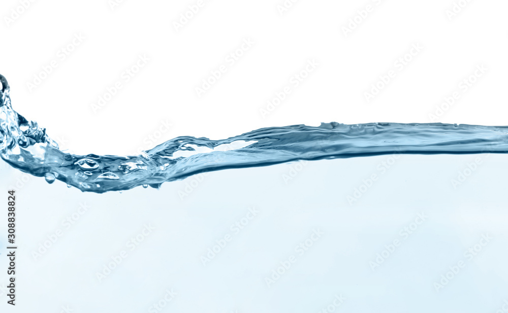 Beautiful clear water wave isolated on white Beautiful clear water wave isolated on white