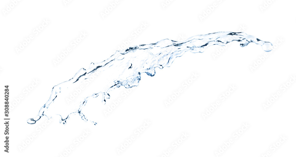 Beautiful clear water splash isolated on white Beautiful clear water splash isolated on white