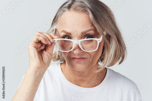 woman with glasses