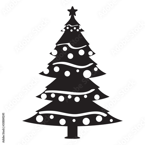 Isolated christmas tree icon. Christmas season -. Vector