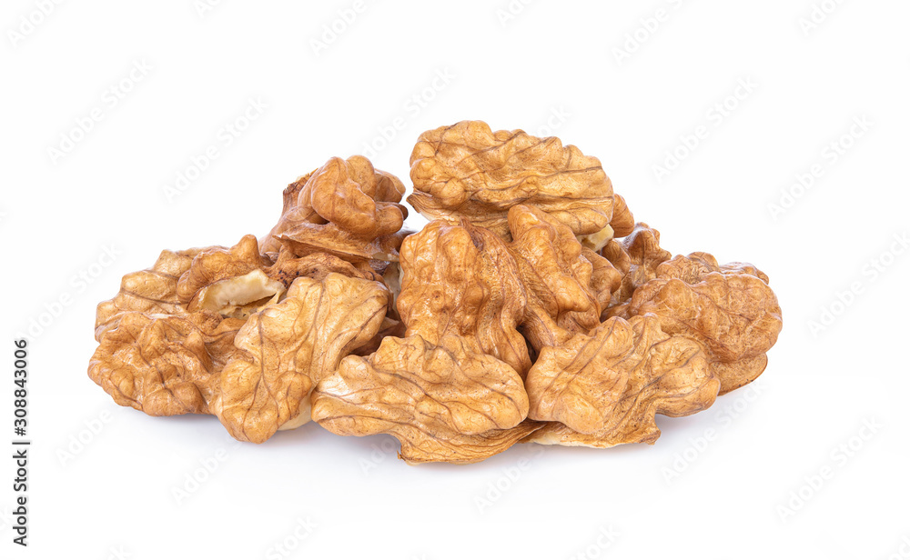 Walnuts isolated on white background. Walnuts isolated on white background.
