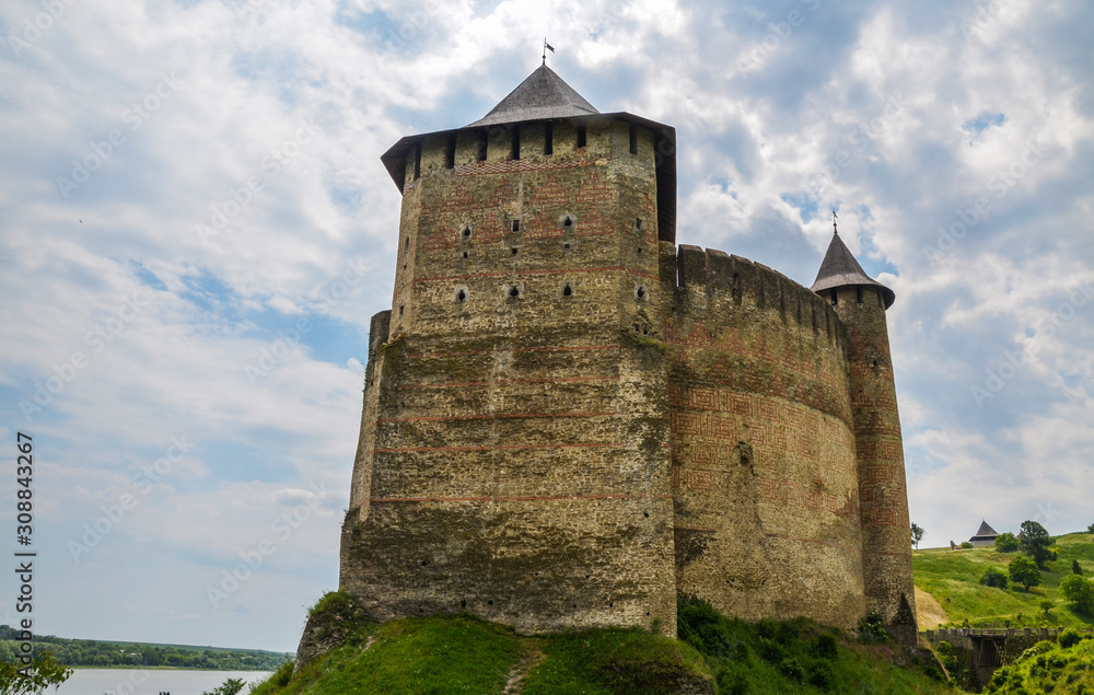 Hotyn fortress on the river Dniester, Ukraine