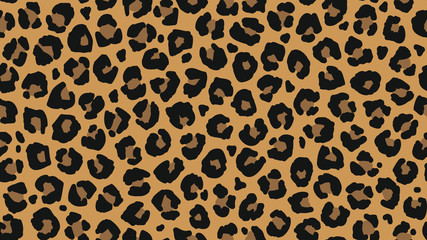 Gardinen Tiermuster Nahtloses Leopardenfellmuster. Modischer wilder Leoparddruckhintergrund. Modernes Panther-Tiergewebe-Textildruckdesign. Stilvolle Vektorfarbillustration.  © prezent