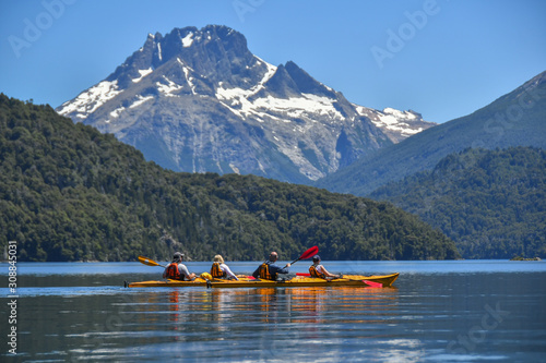 kayaking in lake