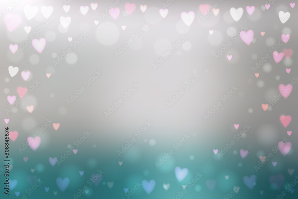 Abstract hearts lights background Abstract hearts lights background