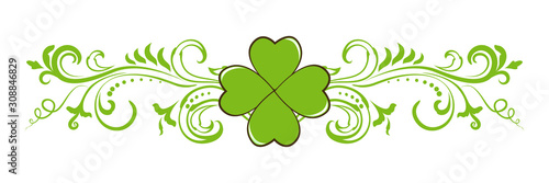 Saint Patrick's Day green clover design element