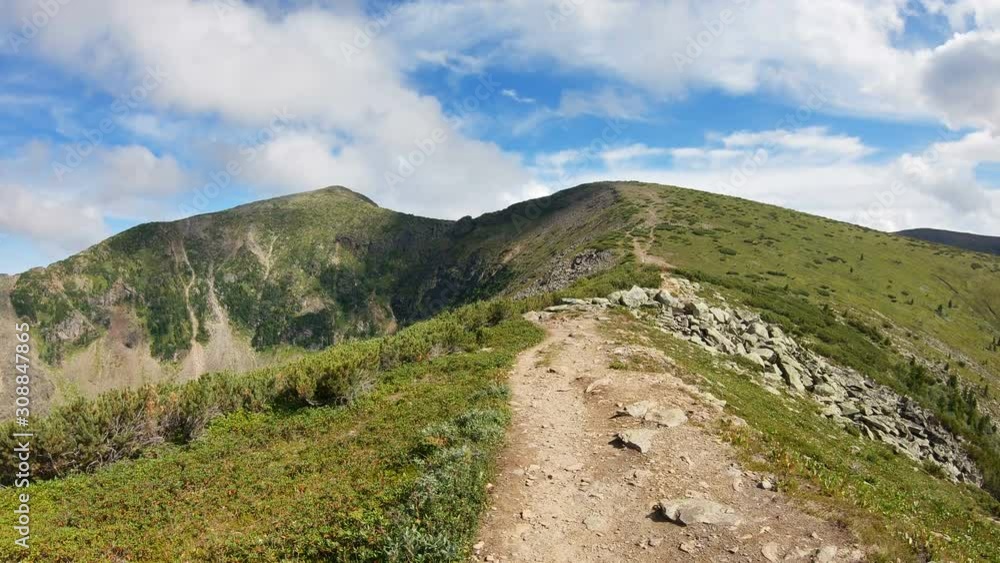 Walking in the mountains POV Walking in the mountains POV