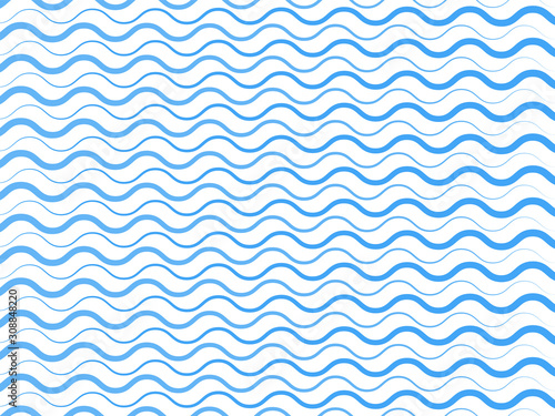 Wavy blue lines abstract, conceptual, pattern. Vector illustration template.