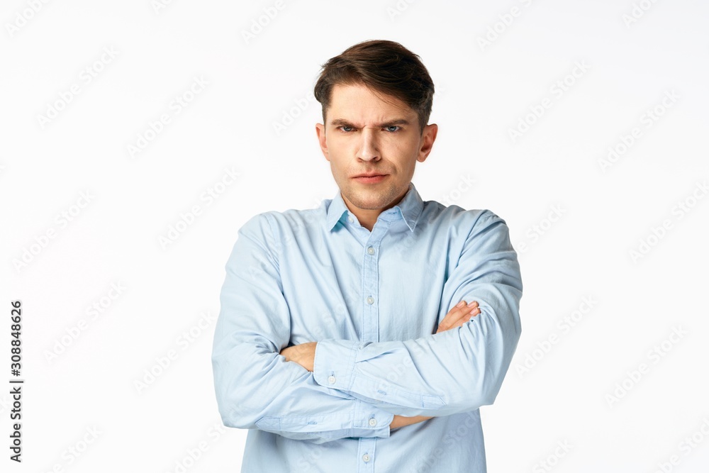 portrait of young man isolated on white background portrait of young man isolated on white background