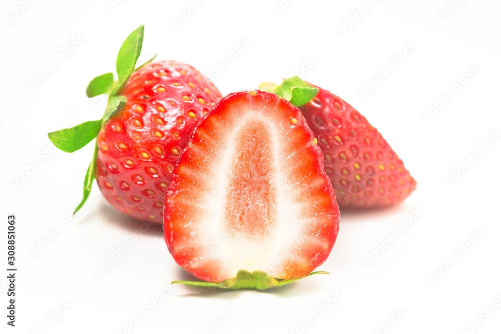 Some strawberries on white background Some strawberries on white background