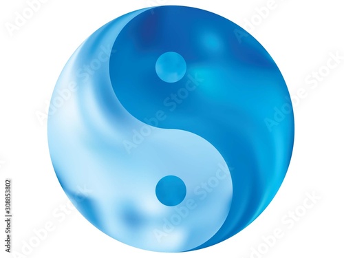 Gradient background in the form of yin yang.