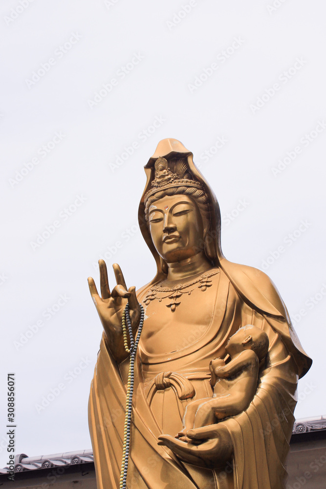 japanese statue isolated on white background japanese statue isolated on white background