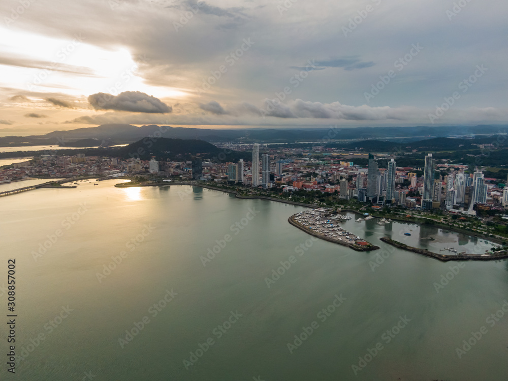 Beautiful aerial view of the City of Panama Beautiful aerial view of the City of Panama