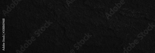 Naklejka Stone black texture background. Dark cement, concrete grunge. Tile gray, Marble pattern, Wall black background blank for design