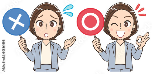 キャリアウーマンのイラスト 転職 仕事 スーツ 女性