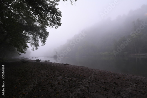 Foggy Hiawassee River Morning photo