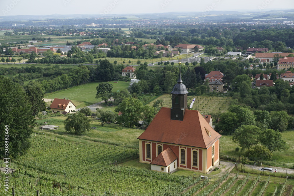 The vinyard church in Dresden Pillnitz, Germany