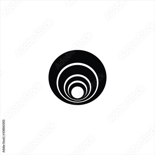 Black monochrome Mind  logo design simple , graphic , creative and templates