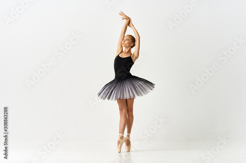 ballet dancer posing in studio