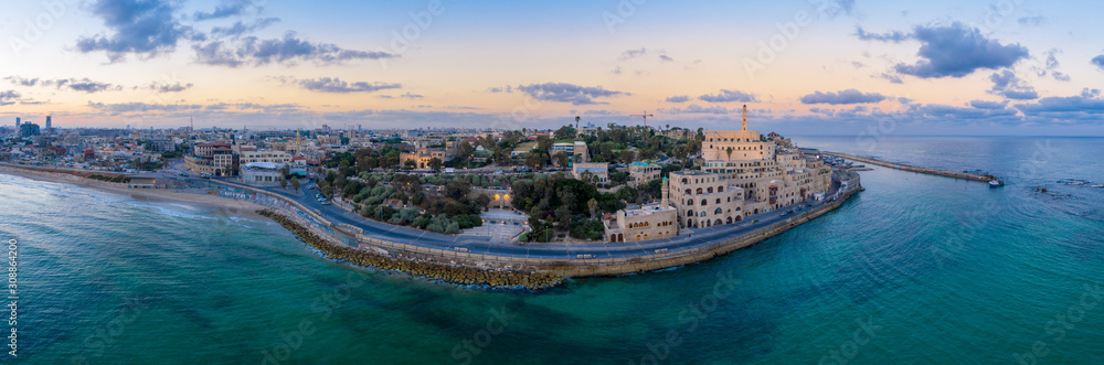 Tel Aviv, Ramat Gan, Givatayim aerial view in Israel