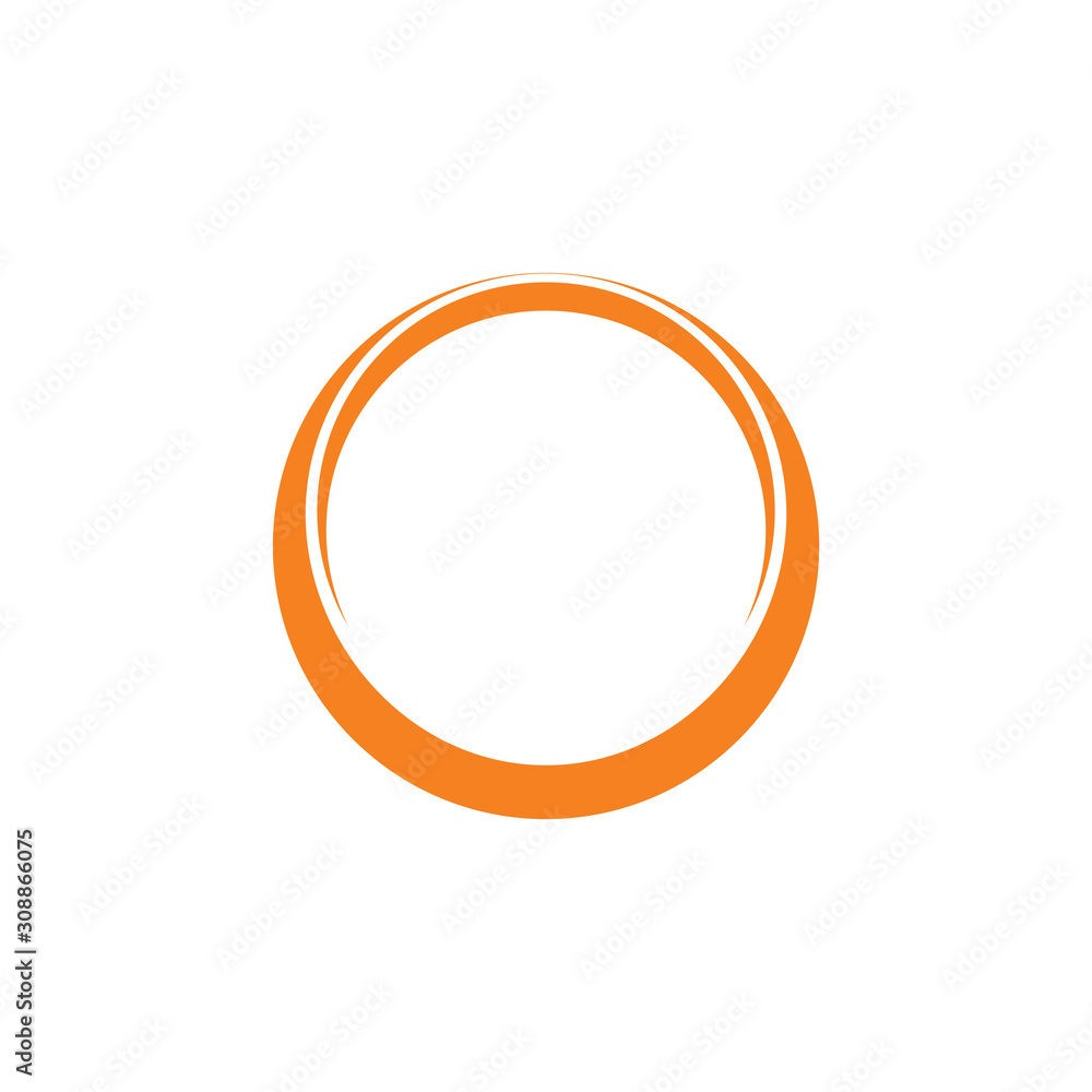 golden rings flat 3d symbol vector golden rings flat 3d symbol vector