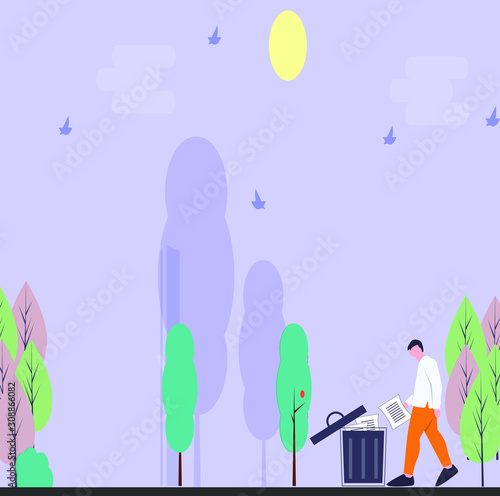 Wallpaper Mural Man hand throwing paper in basket Torontodigital.ca